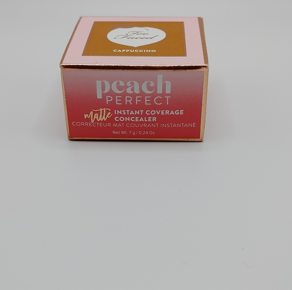2/$35-New w/ Box -Too Faced Peach Perfect Instant Coverage Concealer-Cappuccino